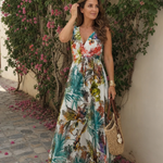 Velmae | Sleeveless Empire Waist Midi Dress
