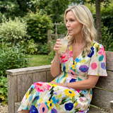 Daldra | Flutter Sleeve Gathered Waist Floral Print Midi Dress