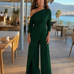 Linnssa | One Shoulder Wide Leg Jumpsuit