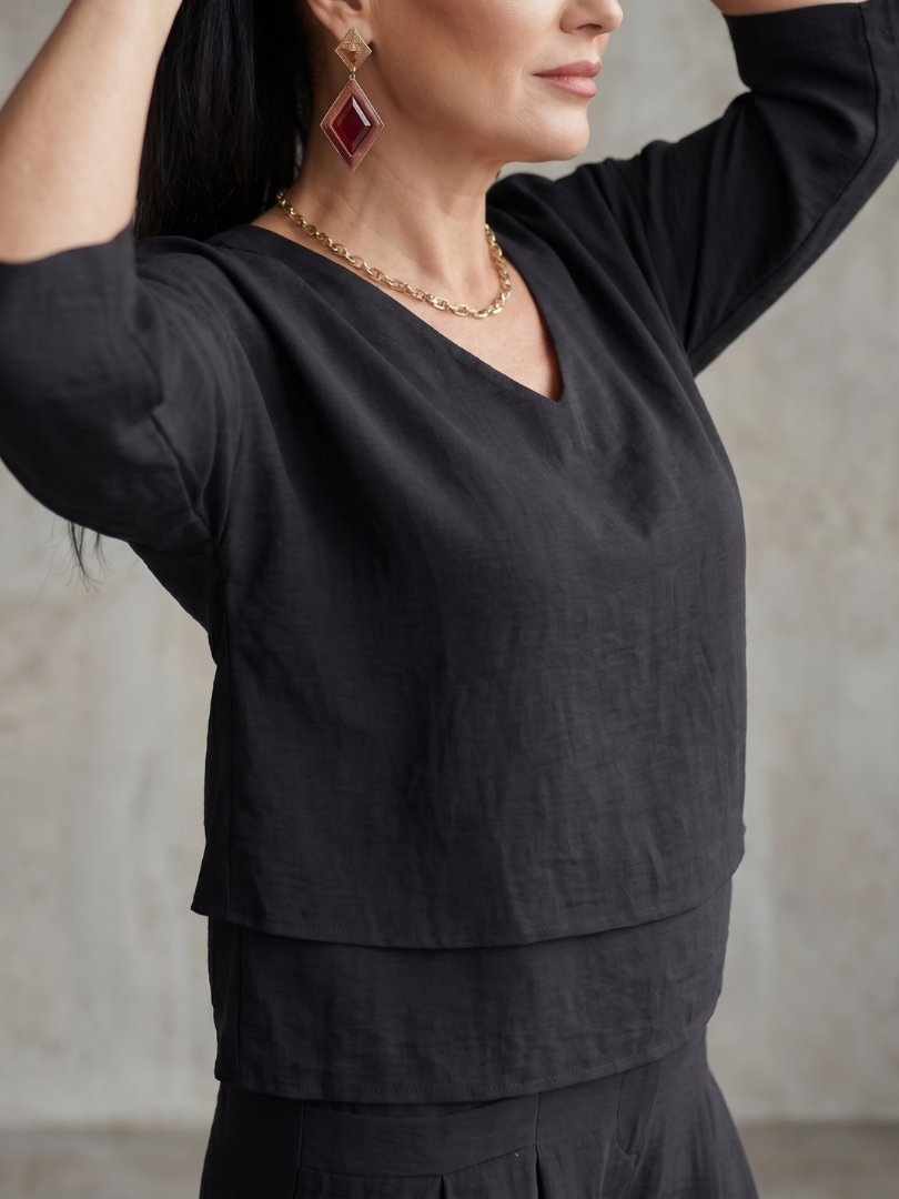 Callia | Layered Top Wide Leg Set