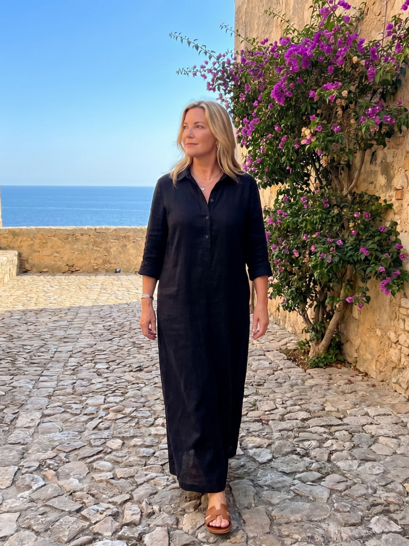 Lorra | Long Sleeve Relaxed Silhouette Maxi Dress