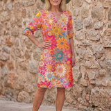 Milbelle | Multicolor Floral Pattern Knee Length Dress