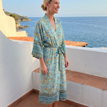 Fiossa | Floral Satin Wrap Lounge Robe