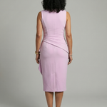 Esmenia | Asymmetric Drape Midi Dress