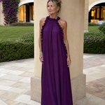 Giania | Sleeveless Ruffle Neck Maxi Dress