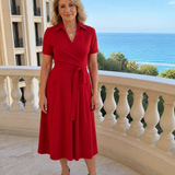 Laebeth | Collared Wrap Waist Midi Dress