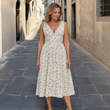 Dalrose | Sleeveless Floral V Neck Midi Dress