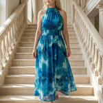 Penlora | Gathered Halter Midi Dress