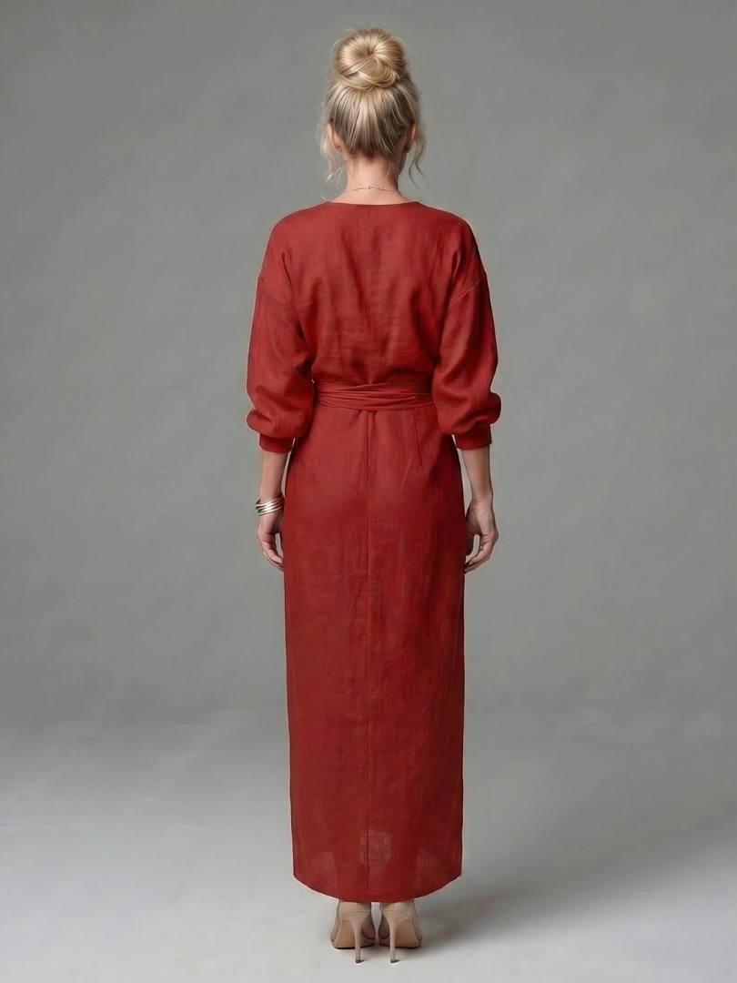 Giandra | Diagonal Drape Maxi Dress