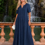 Casrina | Pleated V Neck Midi Dress