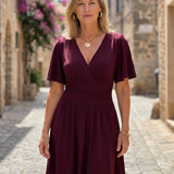 Corada | Flutter Sleeve V Neck Mini Dress