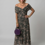 Calmarie | Off Shoulder Flow Midi Dress