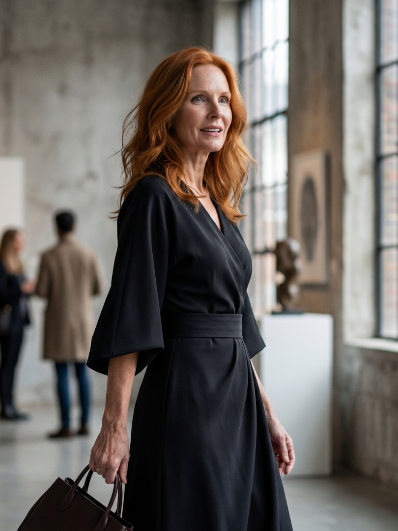Dorsette | Sculpted Waist Panel Midi Dress
