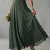 Vidabeth | Off Shoulder Draped Midi Dress