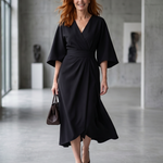 Dorsette | Sculpted Waist Panel Midi Dress