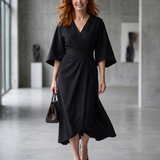 Dorsette | Sculpted Waist Panel Midi Dress
