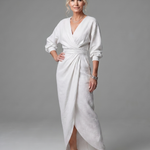 Giandra | Diagonal Drape Maxi Dress