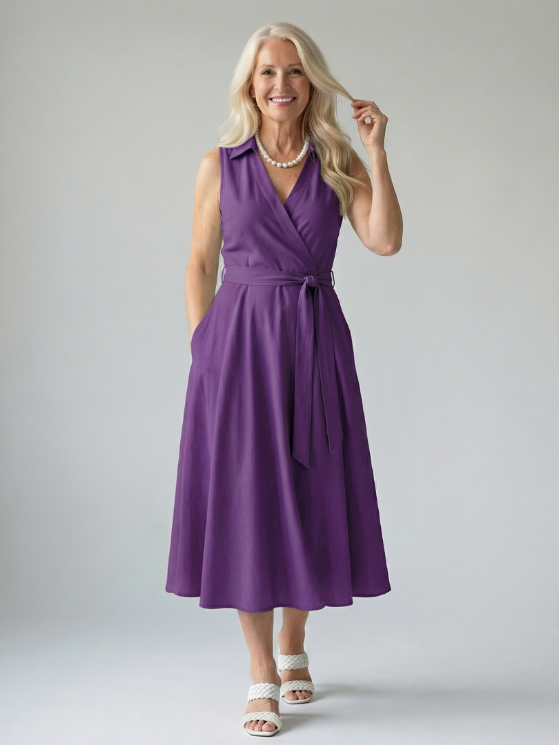 Sennarose | Relaxed Drape Midi Dress