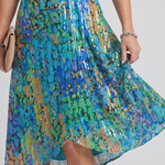 Daldra | Flutter Sleeve Gathered Waist Floral Print Midi Dress