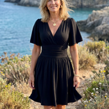 Corada | Flutter Sleeve V Neck Mini Dress