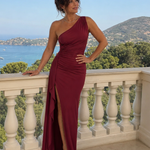 Talsette | One Shoulder High Side Slit Maxi Dress