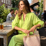 Halrin | Zip Front Blouson Top Wide Leg Set