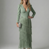Corrose | Fringe Layer Midi Dress