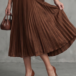 Mirna | Pleated Waistline Stripe Midi Dress
