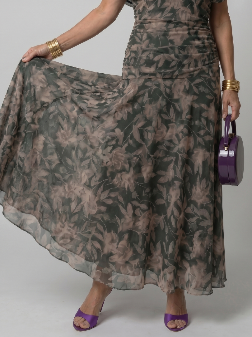 Calmarie | Off Shoulder Flow Midi Dress