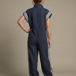 Mirania | Zip Front Stripe Panel Jumpsuit