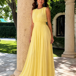 Hiladra | Sleeveless Gathered Waist Midi Dress
