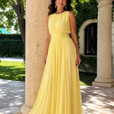 Hiladra | Sleeveless Gathered Waist Midi Dress