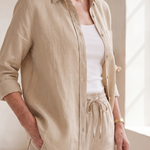Elisette | Long Sleeve Shirt Tapered Pants Set