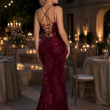 Talialette | Spaghetti Strap Corset Bodice Maxi Dress