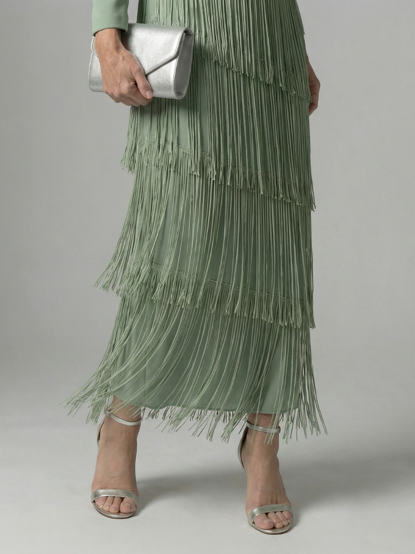 Corrose | Fringe Layer Midi Dress