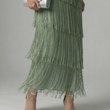 Corrose | Fringe Layer Midi Dress