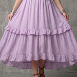 Vidassa | Tiered Ruffle Halter Maxi Dress