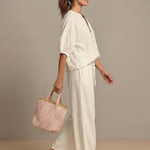 Halrin | Zip Front Blouson Top Wide Leg Set