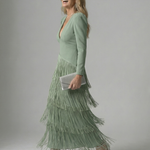 Corrose | Fringe Layer Midi Dress