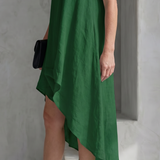 Talnia | Sleeveless High Low Flowing Shape Midi Dress