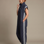Mirania | Zip Front Stripe Panel Jumpsuit