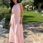 Hiladra | Sleeveless Gathered Waist Midi Dress