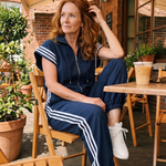Mirania | Zip Front Stripe Panel Jumpsuit
