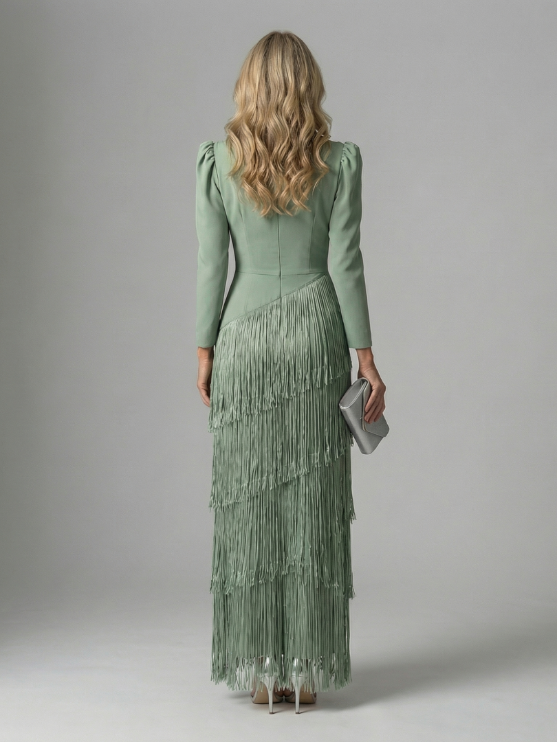Corrose | Fringe Layer Midi Dress