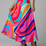 Liasette | Cross Wrap Neck Midi Dress