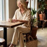 Frebeth | Button Front Relaxed Tunic Trouser Set