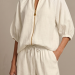 Halrin | Zip Front Blouson Top Wide Leg Set