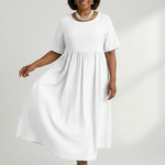 Verdra | Simple Gather Midi Dress