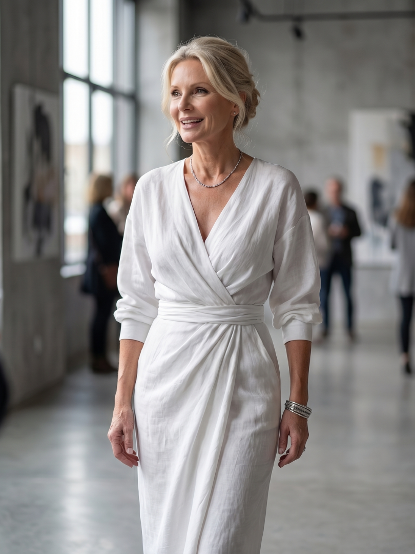 Giandra | Diagonal Drape Maxi Dress