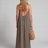 Lunine | Gathered Neckline Silhouette Loose Lounge Dress